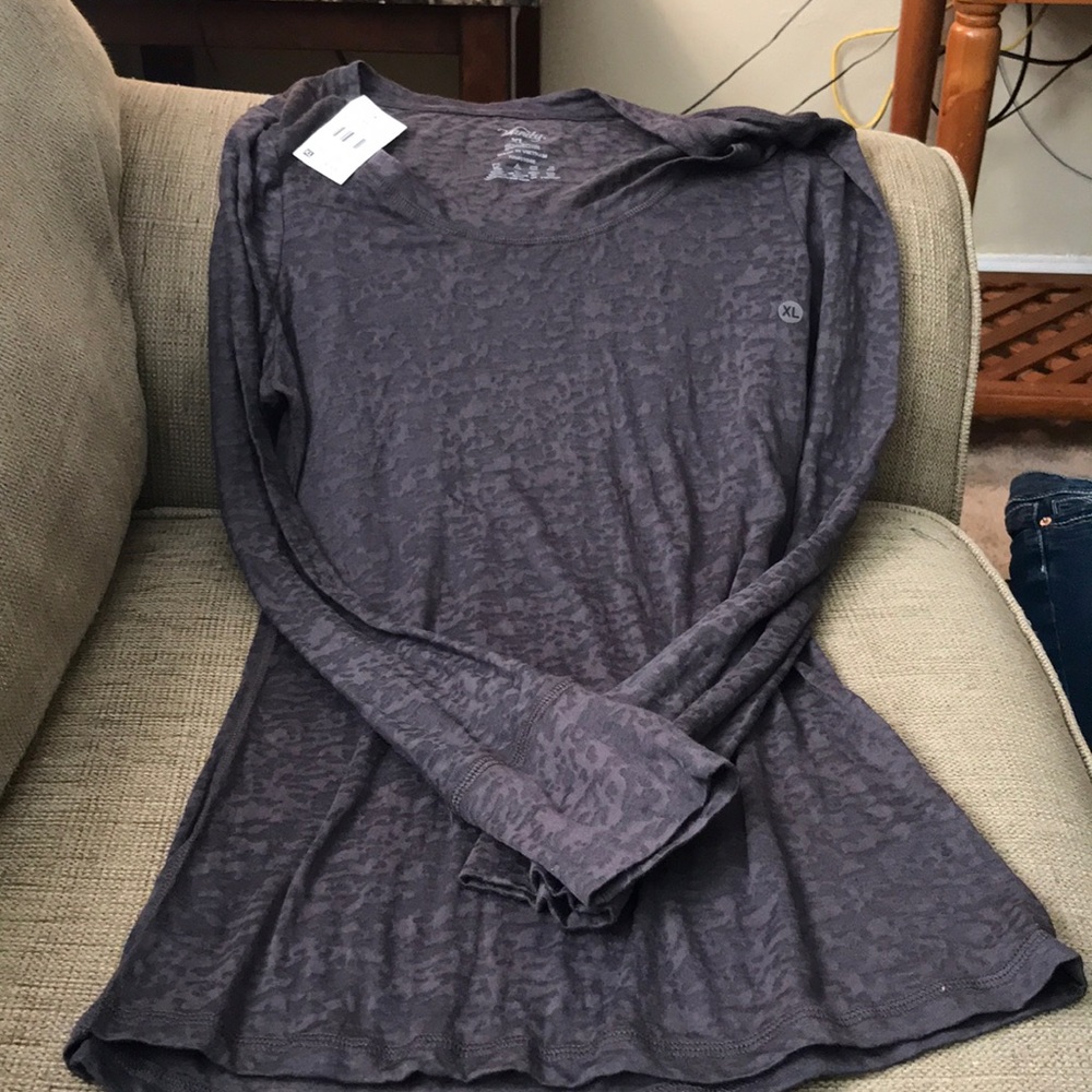 Long sleeve sheer top
